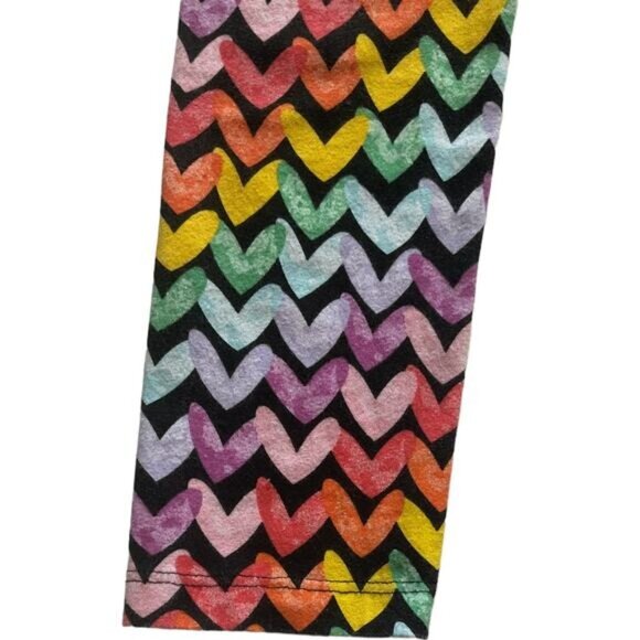 Colorful Chevron Print Girls Leggings L (10-12) Cotton/Spandex Wonder Nation - Picture 10 of 13
